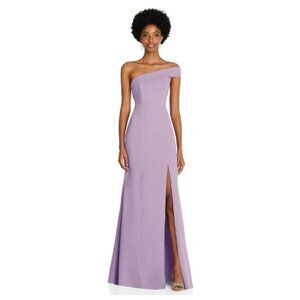 Pale Purple Crepe Dress Size 12 Style 6858